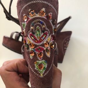 Guess By Marciano Boho Wedge with ornate beading